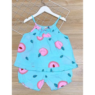 [5kg-19kg] Đồ bộ bé gái vải tôn lanh