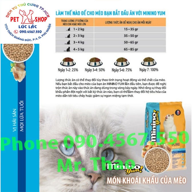 FREESHIP  🅲🅾🅼🅱🅾 05 🅶Ó🅸 Thức ăn Mèo - Minino Yum / Minino Tuna / Minino Plus  Đủ Loại