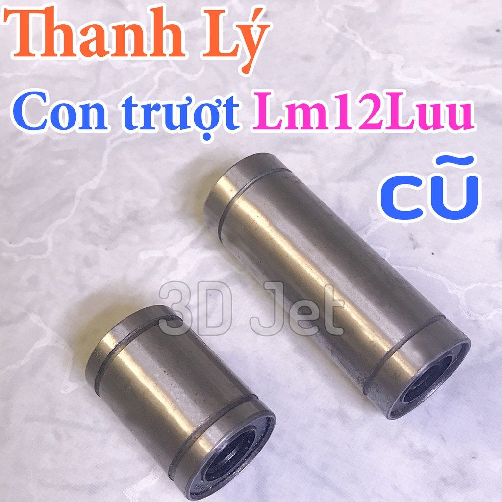 Thanh lý con trượt tròn ngắn và dài lm12uu lm12luu, trượt tịnh tiến 12mm cho máy in 3d