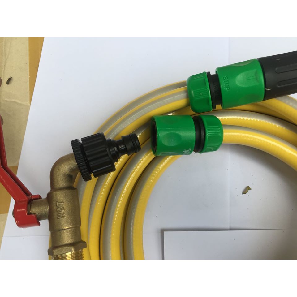 Vòi tưới cây rửa xe 4m-5m-6m-7m đầu phun thẳng tùy chỉnh nhiều chế độ (Dây Racco comfort đầu phun Aqua mate)