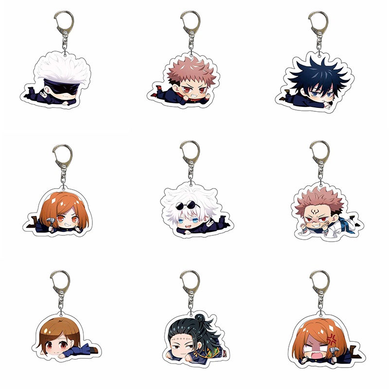 Jujutsu kaisen Móc Khóa acrylic Họa Tiết Hoạt Hình anime Nhật Bản