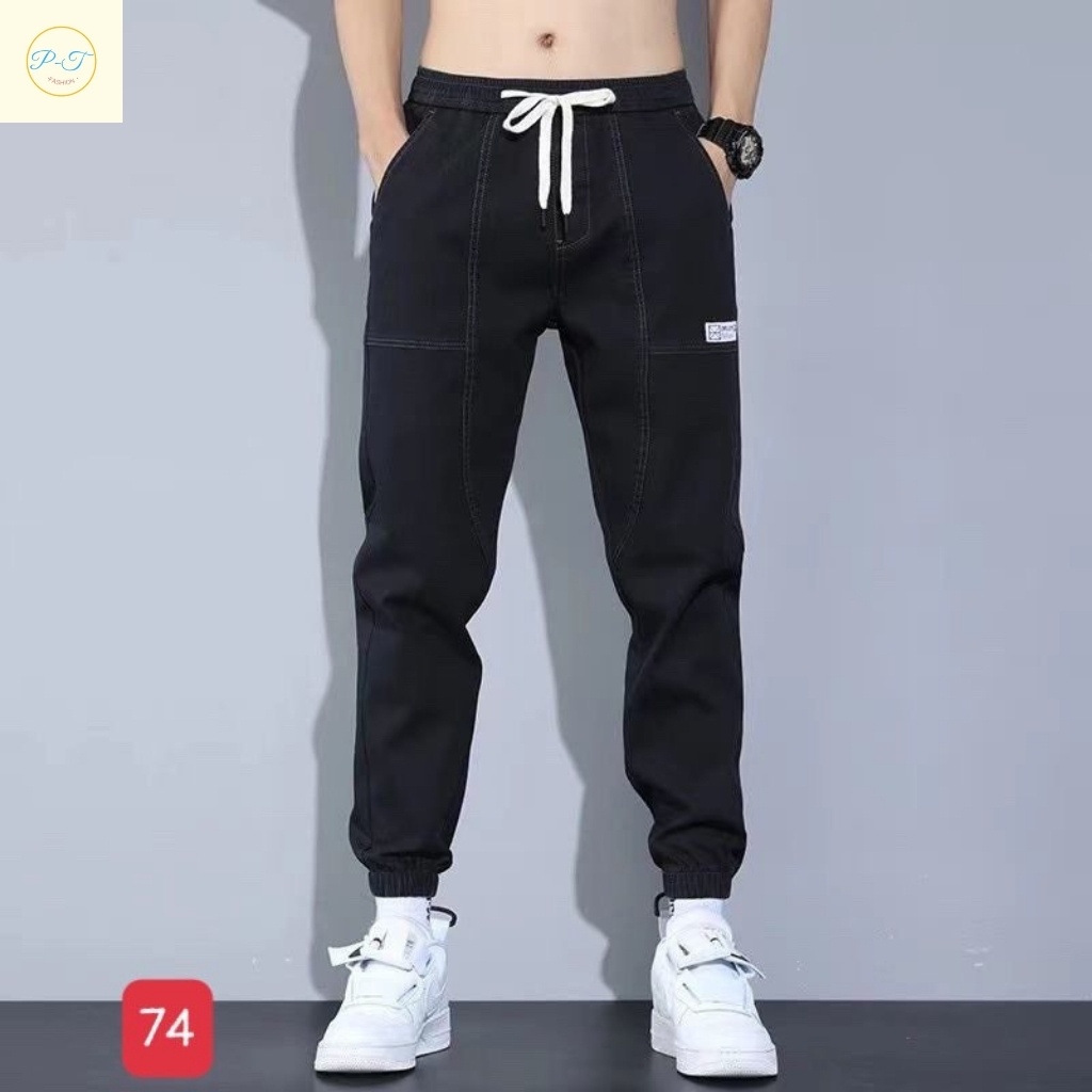 Quần Jean Nam Chất Bò VNXK AD72JM Quần Jogger Nam Đen - Xám Cao Cấp Trẻ Trung Cá Tính (44-70KG)