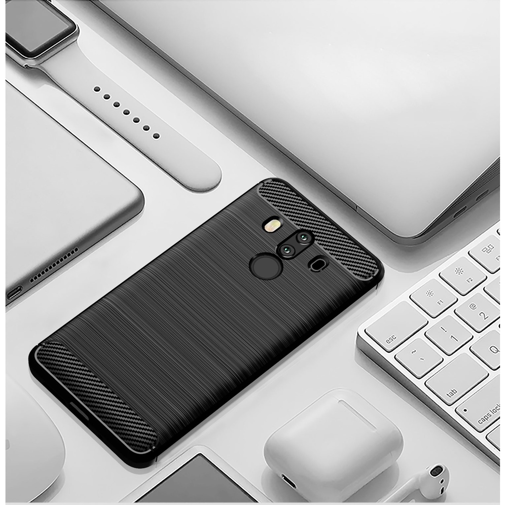 Ốp Điện Thoại tpu Silicone Mềm Chống Sốc Họa Tiết Sợi Carbon Cho Huawei Mate 10 Pro mate10pro RS