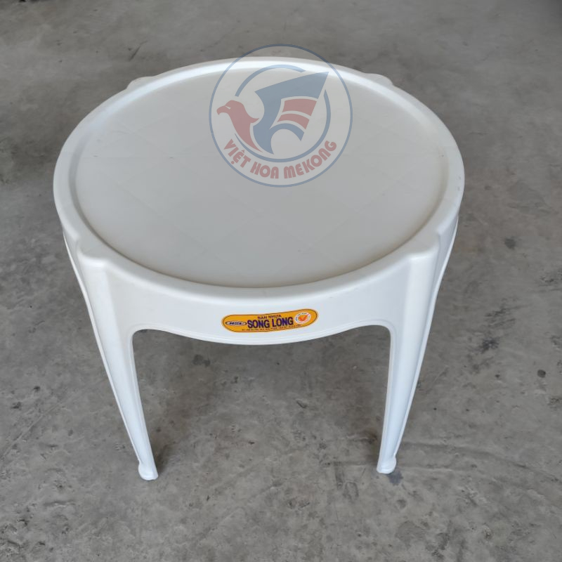 Bàn trà chanh trà sữa cafe tròn, kích thước 49cm nhựa Song Long chính phẩm dùng cho quán cafe trà sữa