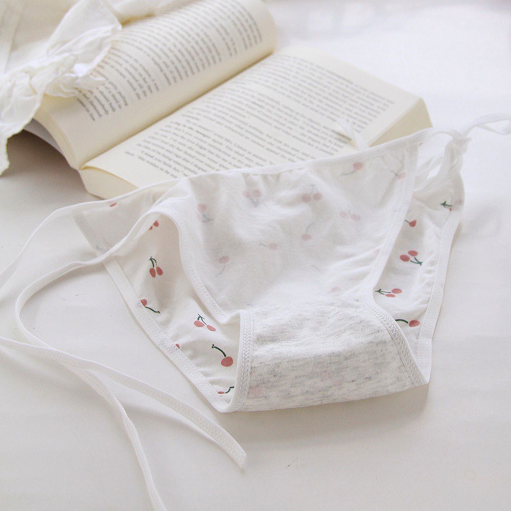 Quần Lót Thắt Nơ Không Đường May In Họa Tiết Hoạt Hình Dễ Thương Cho Nữ