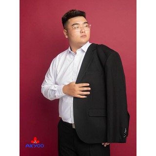 ( size 80-150kg) Áo Sơ Mi Trắng Nam Big Size