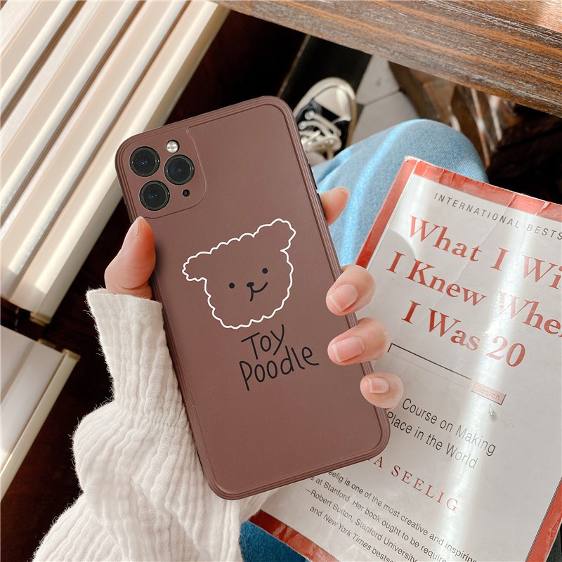 Ốp lưng Iphone Toy Poodle nâu dành cho máy 7/7 Plus/8/8 Plus/X/Xs/Xs Max/11/ 11ProMax