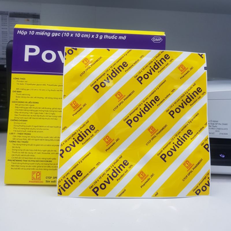 Gạc Povidine 10 x 10 cm