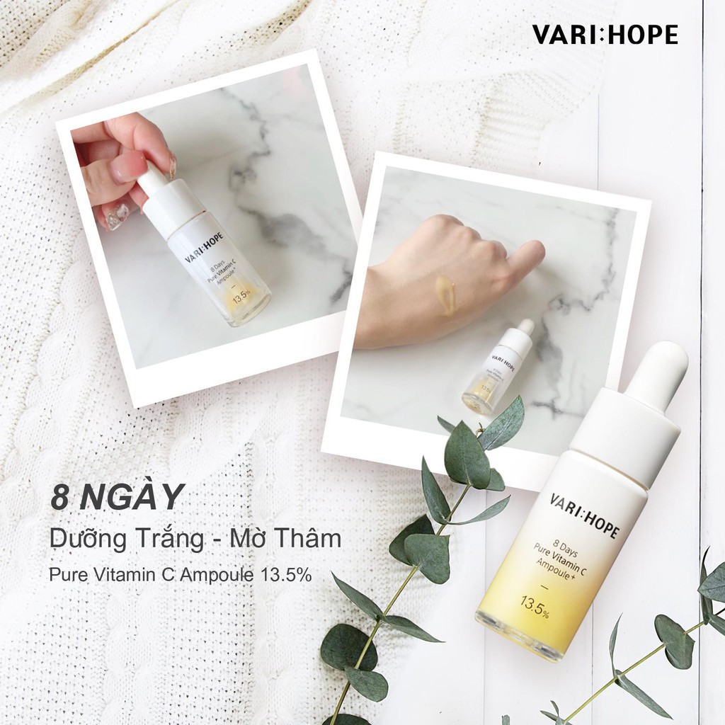 Tinh chất dưỡng trắng da, mờ thâm mụn Vitamin C nguyên chất VariHope Vitamin C Pure 8 Days Ampoule | BigBuy360 - bigbuy360.vn