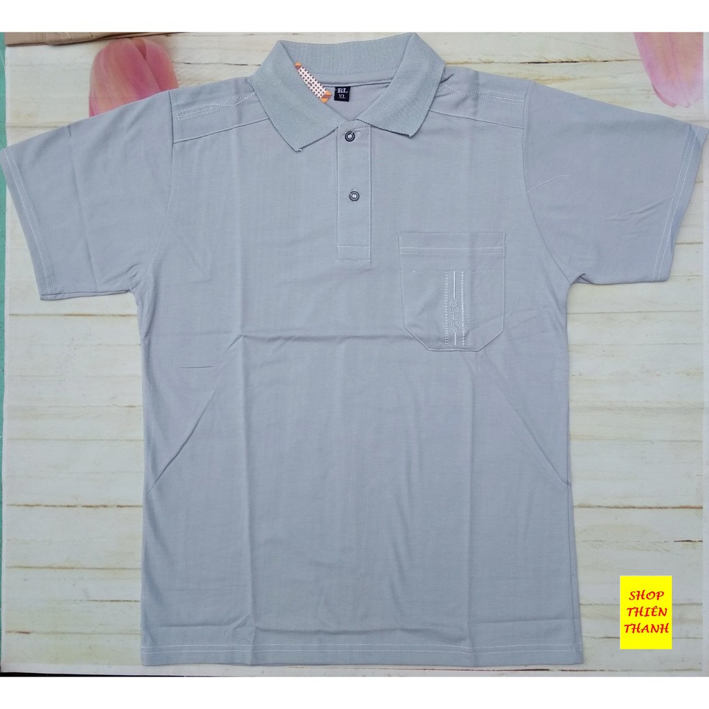 Áo thun nam trung niên cotton cổ bẻ tay ngắn | BigBuy360 - bigbuy360.vn