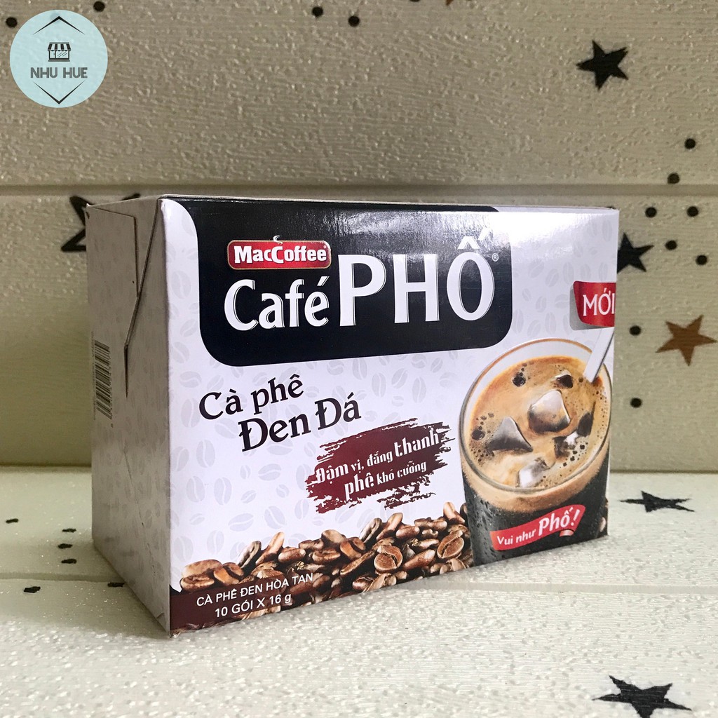 Cà phê đen đá Maccoffee Cafe Phố (10 gói x 16g)