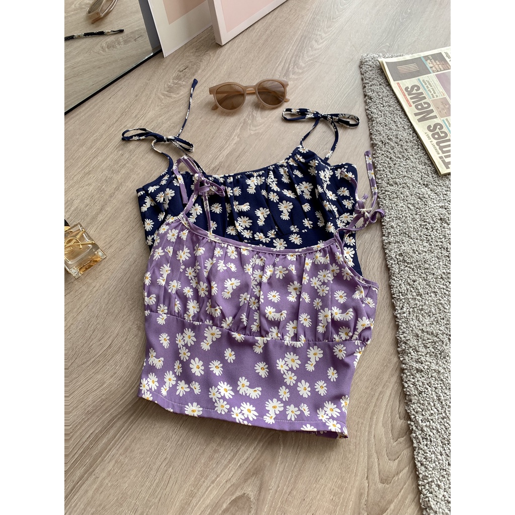 Áo piper - Áo croptop nhún ngực