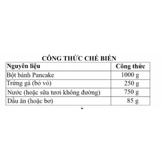 Bột Trộn Sẵn Bánh Pancake 1kg( hạn sử dụng in trên bao bì)