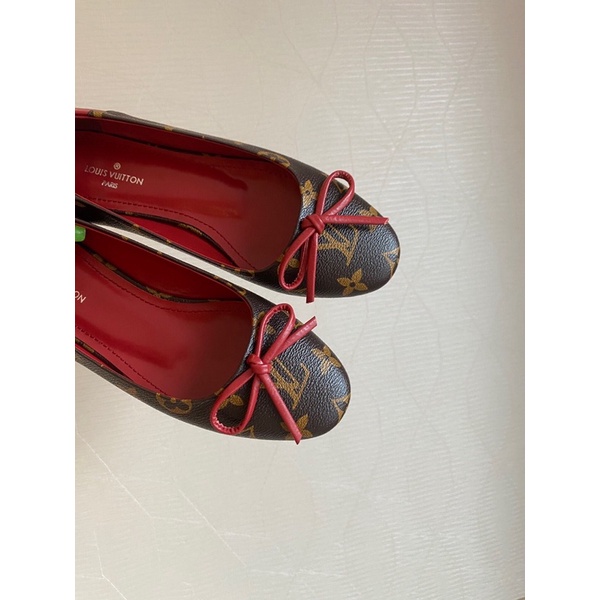 Giày búp bê mũi tròn cao cấp hoạ tiết thương hiệu Louis Vuitton LV Urban Twist da mềm êm chân