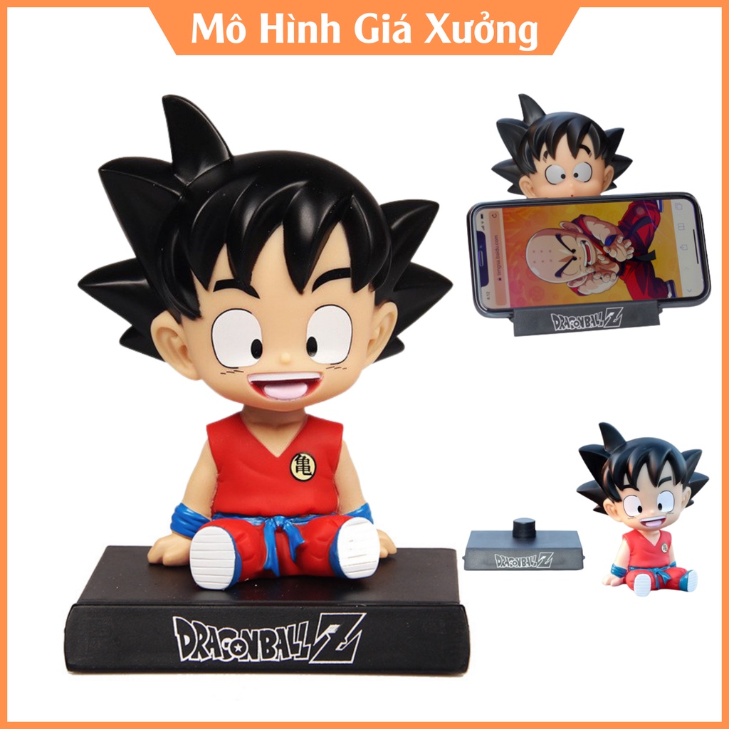 Mô Hình Lắc Đầu Son Goku Áo Đỏ Dragon Ball - Trang Trí xe hơi - Trang trí bàn học - Bàn làm Việc - Quà Tặng