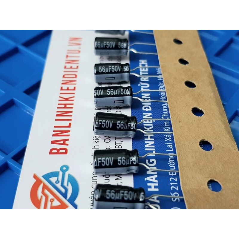 [Combo 30 chiếc] Tụ hoá 50V 56uf 56UF 50v Kích thước 6x12mm