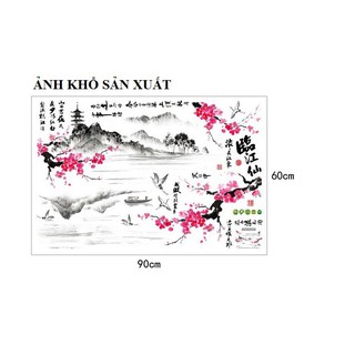 Decal Dán Tường Thủy Mặc