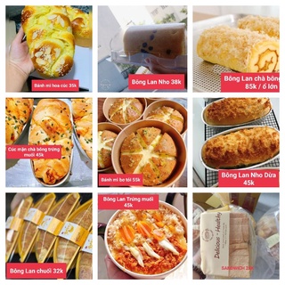 Ship liền Now grab HCM Bánh mì hoa cúc , bông lan trứng muối 15 tặng 1 ạ