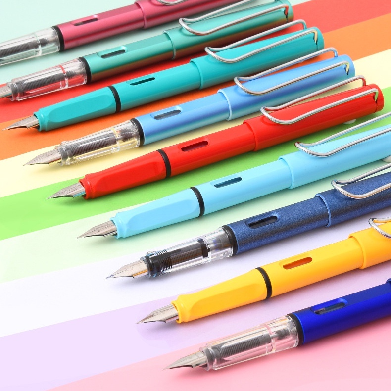 Bộ Bút Máy Màu Xanh/Đen Ngòi 0.38mm Chất Lượng Cao