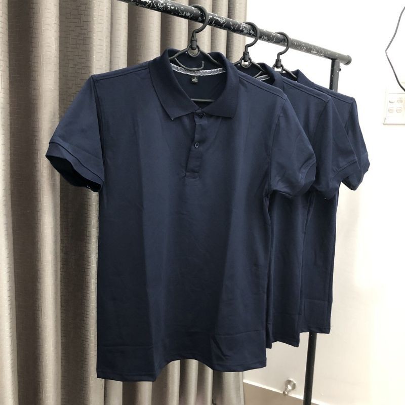 ÁO THUN NAM THUN CÁ SẤU 4 CHIỀU GIÁ RẺ MÀU XANH ĐEN