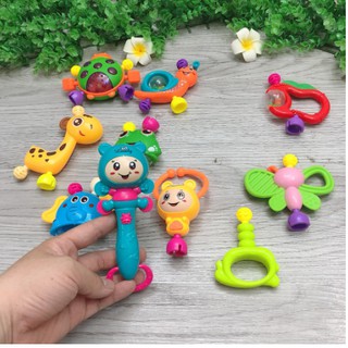 Túi đồ chơi Xúc Sắc 10 món đa màu sắc cho bé yêu