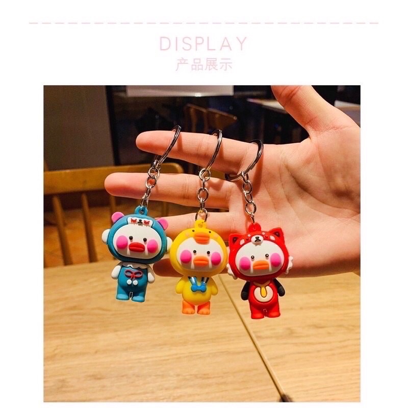 Móc Khoá Hình Vịt Cute Hot Trend Móc Treo Chìa Khoá Silicon Hoạt Hình - Phụ Kiện Balo Túi Xách