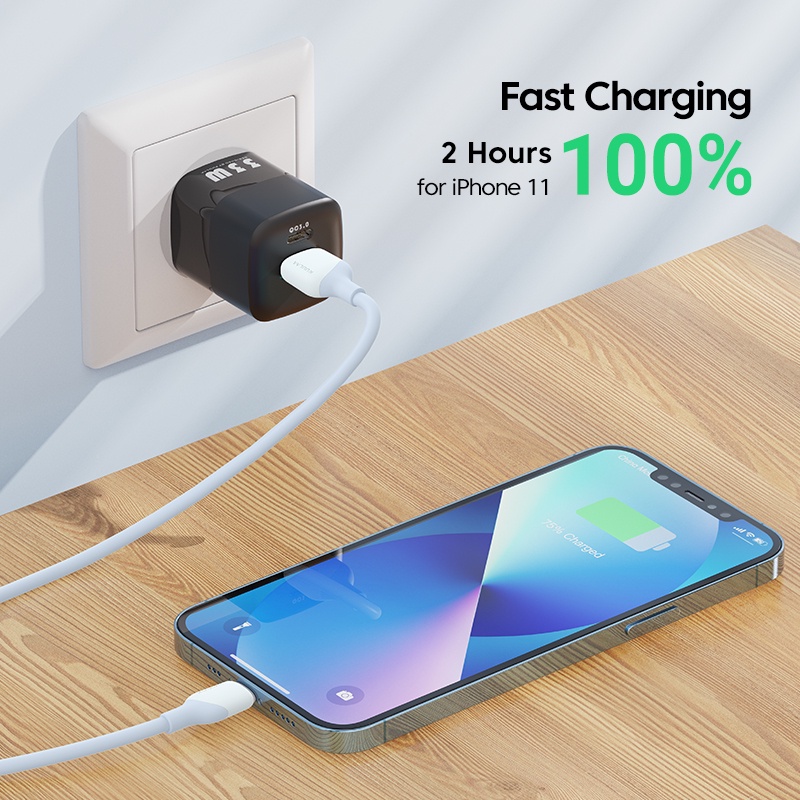 KUULAA Dây Cáp Sạc Nhanh MFIQC4.0 3.0 KL-X59 30W USB-A Sang Lightning Cho Iphone