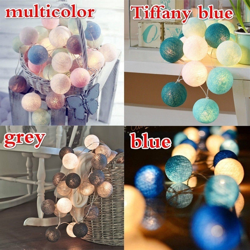 Dây đèn led 20 bóng đầy màu sắc trang trí tiệc