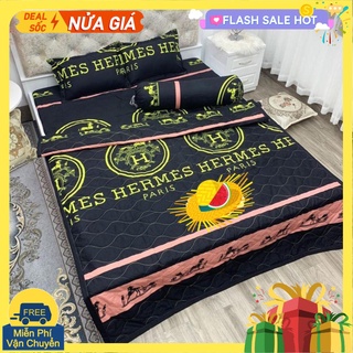 Bộ ga gối 3 món 10cm,15cm,20cm,đủ kích thước,hm đen