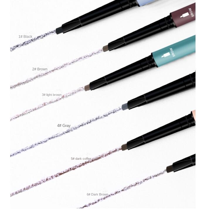 Chì kẻ mày 2 trong 1 / chì kẻ mày / không thấm nước, không thấm mồ hôi, lâu trôi, không dễ phai, Chì kẻ mày siêu mảnh hai đầu / chì kẻ mày tích hợp