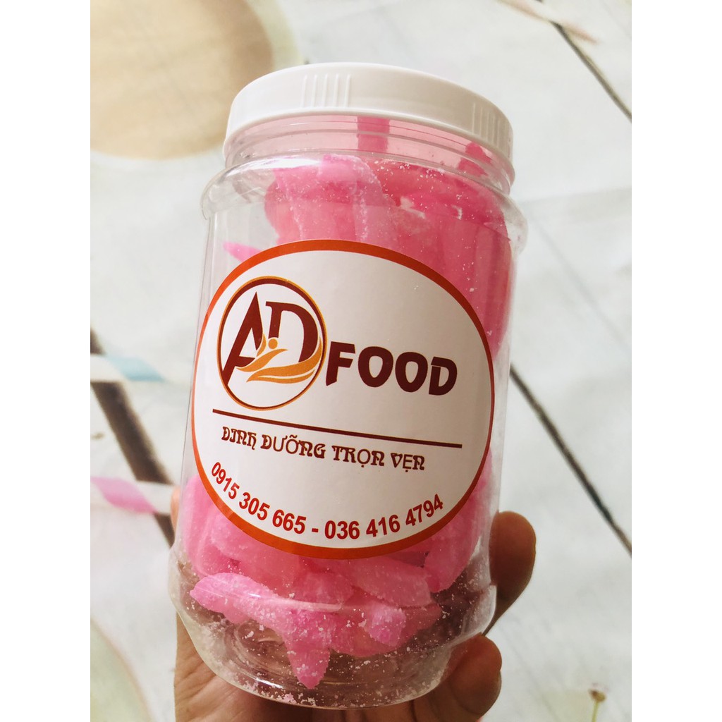 hộp 200g mứt dừa non Bến Tre vị dâu