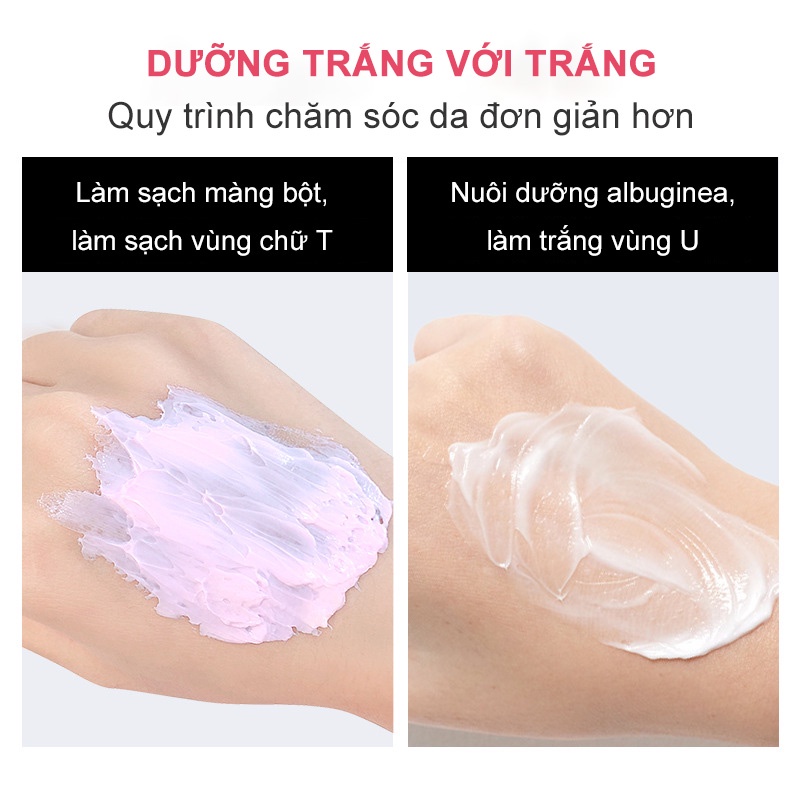 CYCY 2 in 1 Làm mờ tàn nhang mặt nạ làm trắng axit trái cây, nuôi dưỡng làn da,làm sạch sâu,giảm nếp nhăn,đường nhăn
