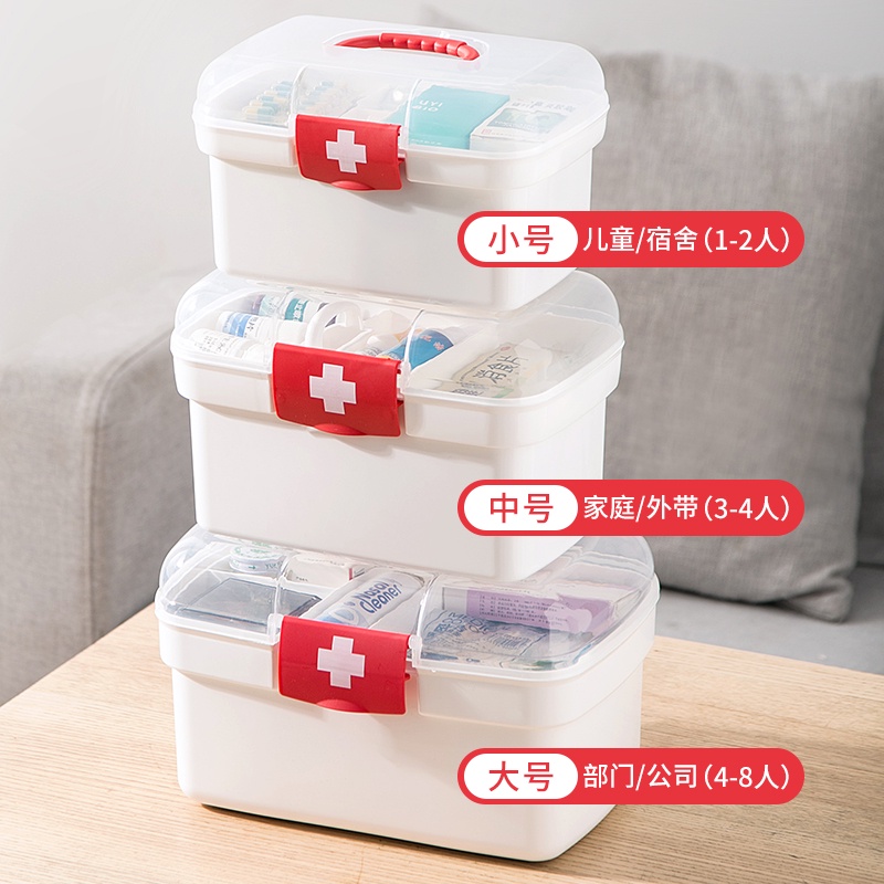 Hộp đựng thuốc / thuốc sơ cứu sức chứa lớn nhiều tầng tiện dụng cho gia đình