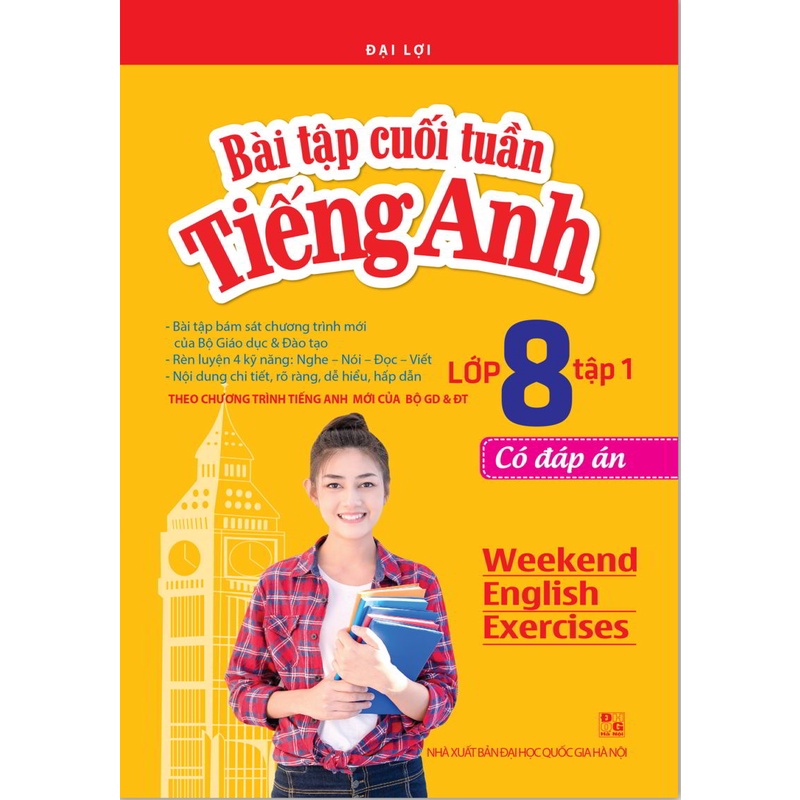 Sách- Combo 2c -  Bài Tập Cuối Tuần Tiếng Anh Lớp 8 2 Tập - Có Đáp Án mt