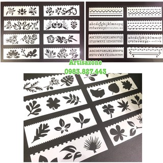 Pet Stencil - Khuôn hình trang trí, tạo viền - Bộ 08 chiếc