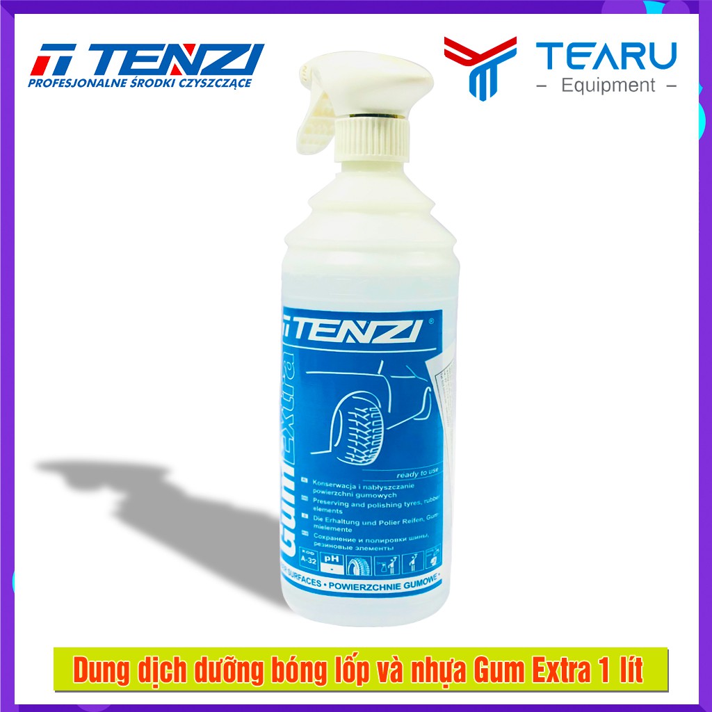 Dung dịch bảo dưỡng lốp và nhựa xe ô tô, xe máy Tenzi Gum Extra - 1L
