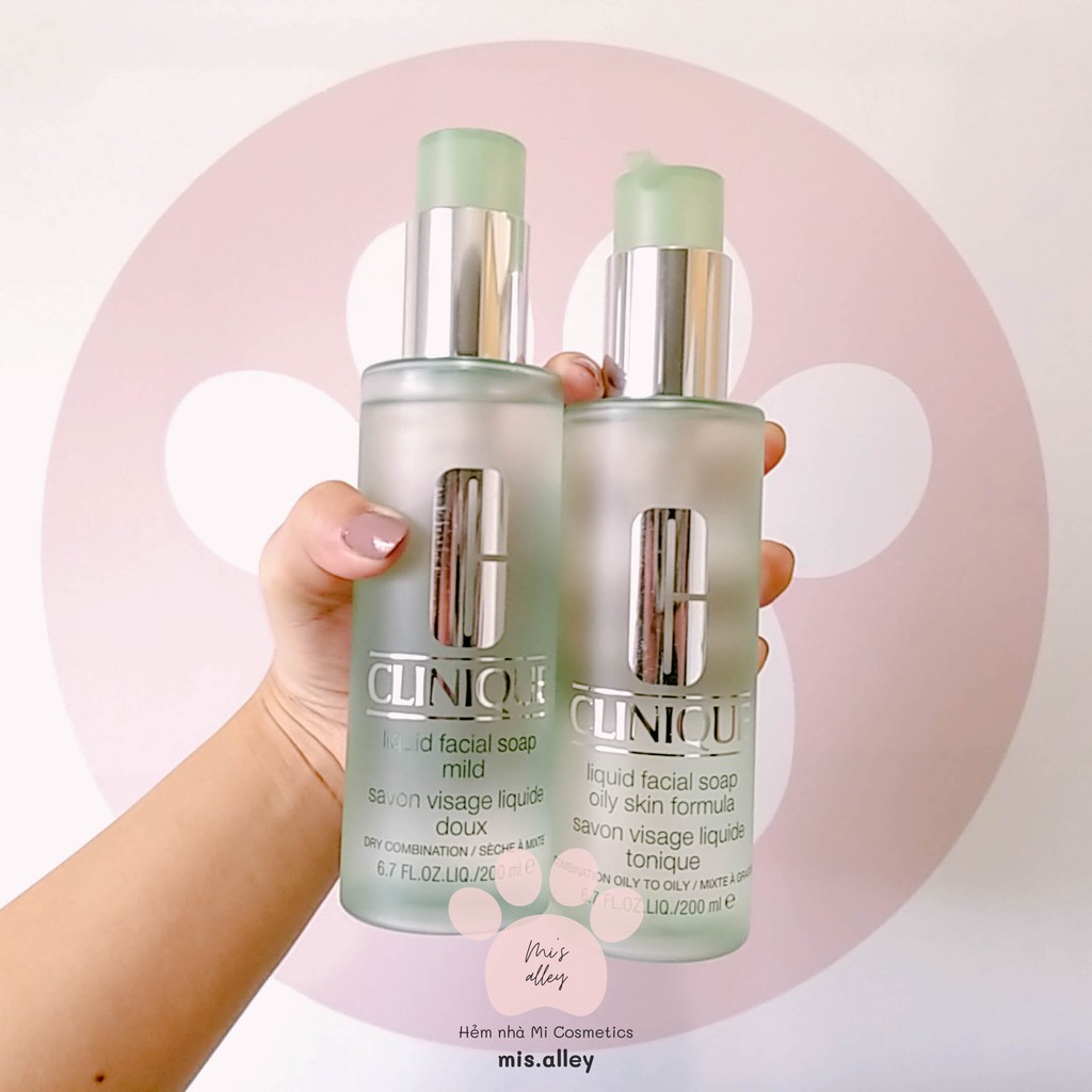 🌸CLINIQUE🌸Bill US| Sữa rửa mặt siêu sạch Liquid Facial Soap Full và Mini Size