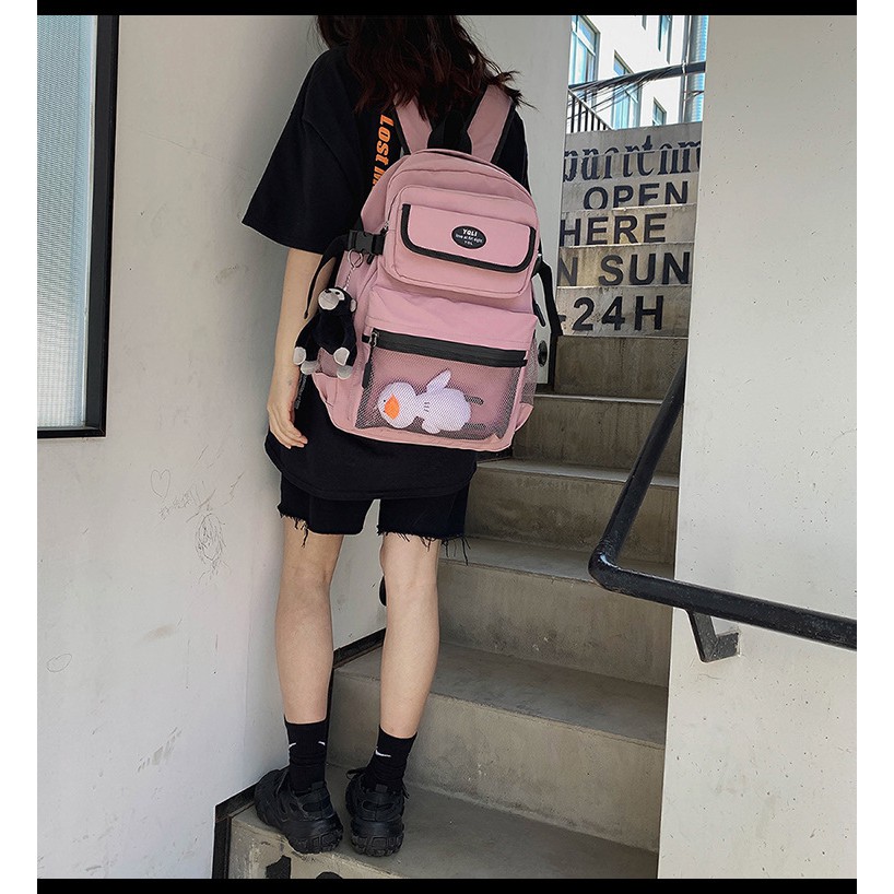 Balo nữ giá rẻ thời trang ulzzang đẹp dễ thương đi học vừa laptop B087 yoli