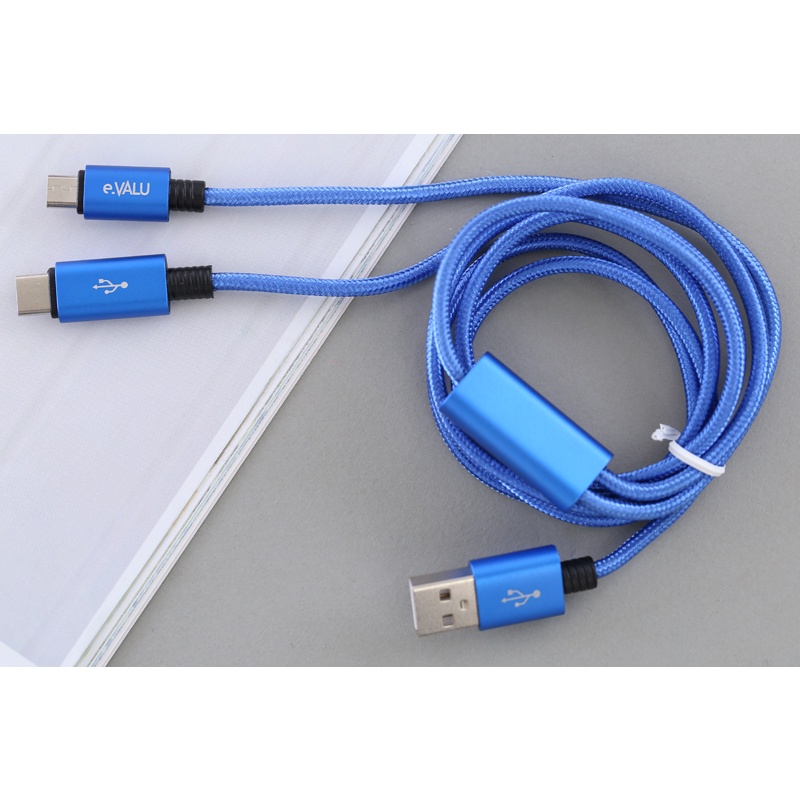 Cáp 2 đầu Type-C Micro 1 m e.VALU Spanker B