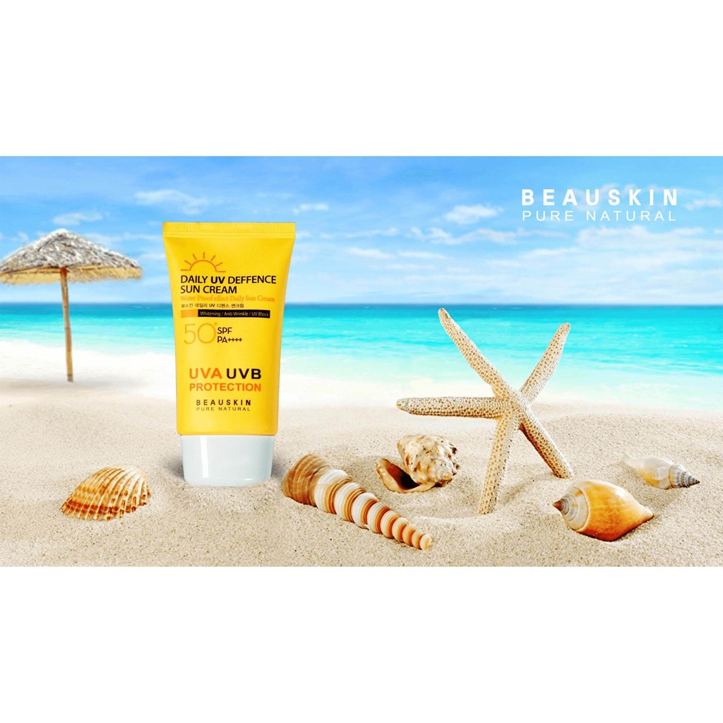 MẪU MỚI - Kem Chống Nắng Lên Tông, Dưỡng Trắng Da Beauskin Daily UV Deffence Sun Cream SPF 50 PA+++ Hàn quốc 50ml