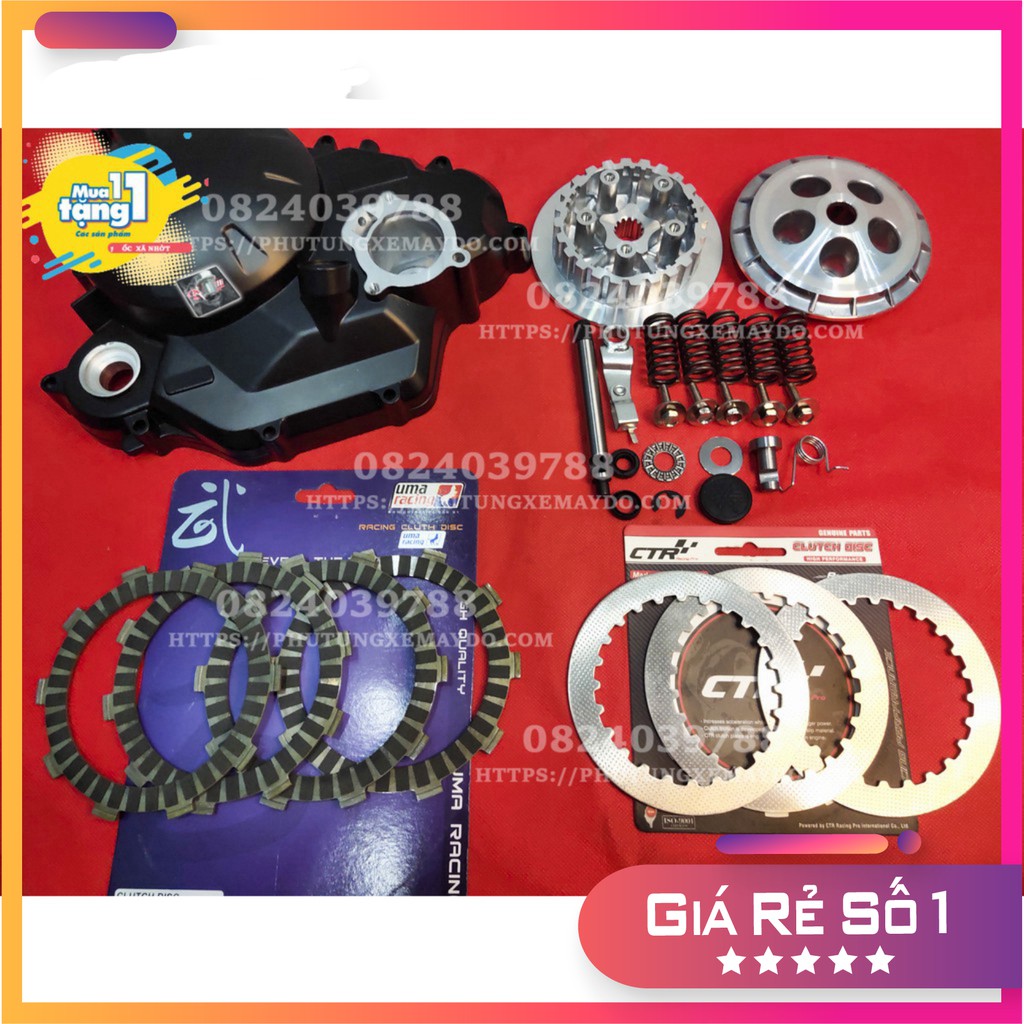 FULL BỘ LỐC NỒI ĐỘ CÔN TRỰC TIẾP CHO EXCITER 150 FULL BỘ BỐ UMA LÁ SẮT CTR [siêu rẽ]