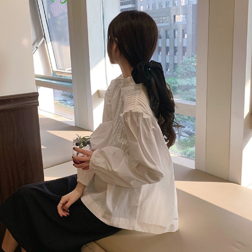 Áo babydoll tiểu thư A254 cổ bèo ly ngực quảng châu Thời trang Xmin FREESHIP 50K