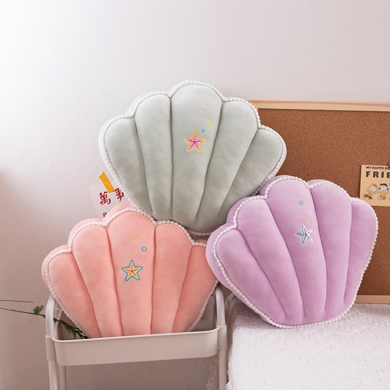 Vỏ Gối Nhung Hình Vỏ Sò Sang Trọng Trang Trí Nhà Cửa
