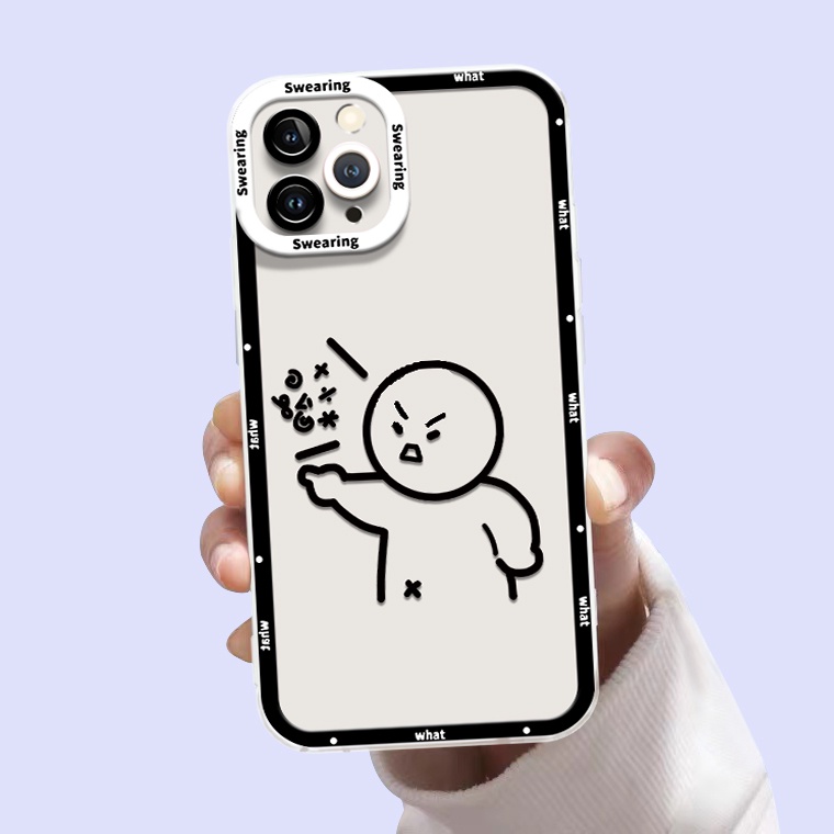 Ốp Điện Thoại TPU Silicone Trong Suốt Chống Sốc In Hình Hoạt Hình Cho IPhone 14 13 12 11 Pro X XR XS Max 6 6S 7 8 Plus