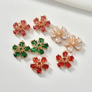 Mặt dây chuyền hình bông hoa mạ vàng 18k diy