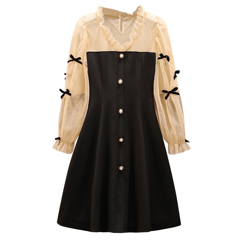 🌸Hàng Order🌸 Váy Bigsize Tay Voan Đính Nơ Cúc Dọc Váy Trẻ Trung Năng Động🌸Hàng Quảng Châu | BigBuy360 - bigbuy360.vn