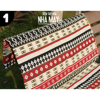 Vải canvas thổ cẩm Tiệm tạp hóa nhà may khổ 1m45