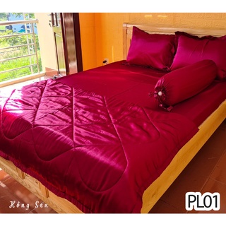 Bộ 4 Món Grap Giường Phi Lụa Cao Cấp - Nhiều Màu - Size 2mx2m và 2mx2m2