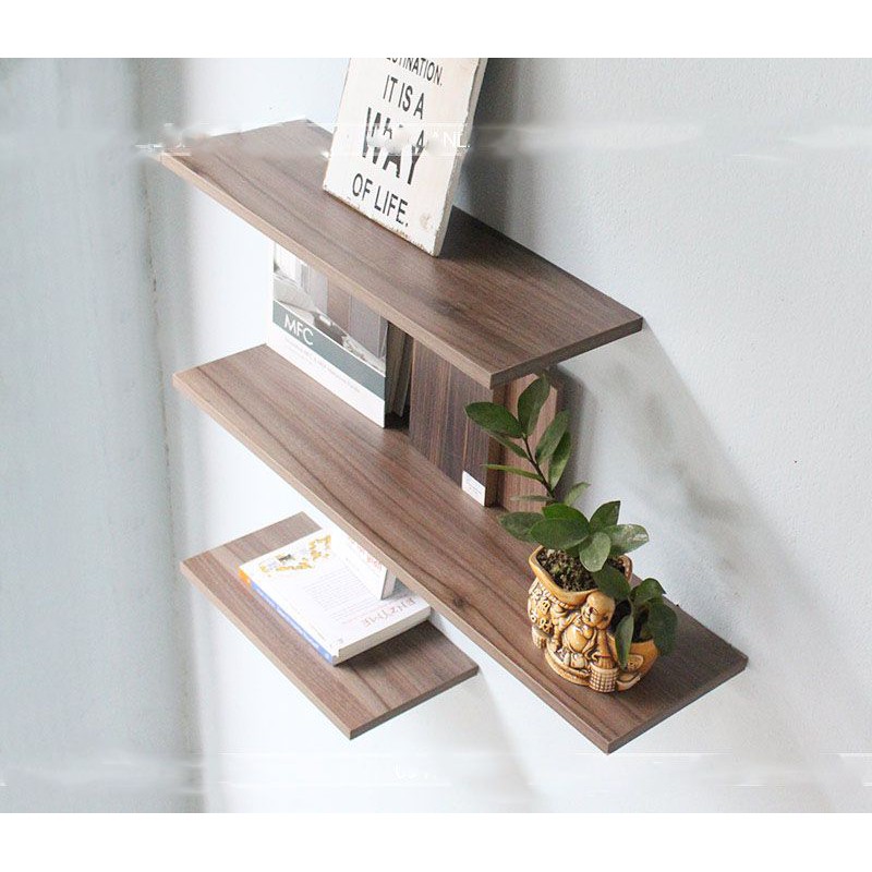 Kệ gỗ trang trí treo tường ( SET 3 thanh ngang dài 40,50,60cm x 15cm) | BigBuy360 - bigbuy360.vn