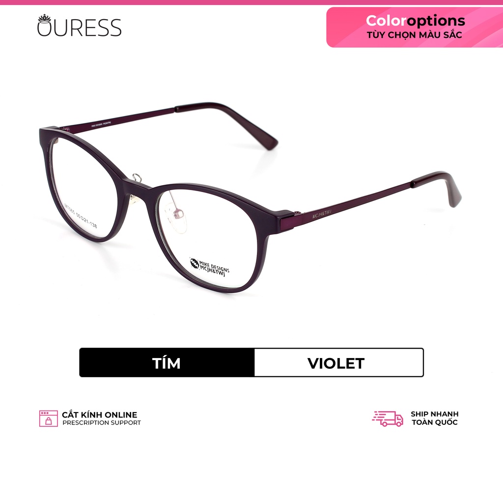 Gọng kính TR90 phối càng hợp kim cao cấp bền đẹp thời trang Ouress MT065